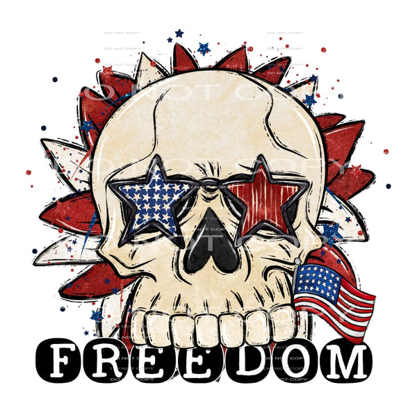 Freedom Skull # 941 Sublimation transfers - Heat Transfer
