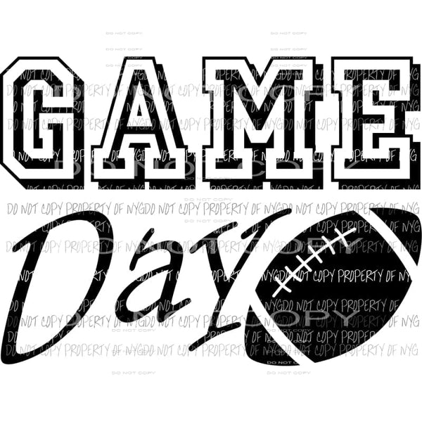 Game Day football Sublimation transfers Heat Transfer