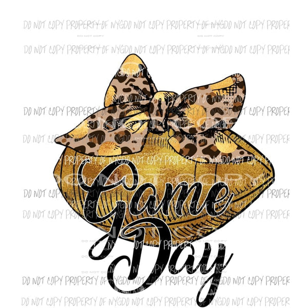 Game Day gold football Sublimation transfers Heat Transfer
