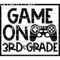 Game On 3rd Grade controller Sublimation transfers Heat Transfer