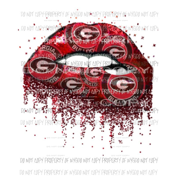Georgia Lips 2 Sublimation transfers Heat Transfer