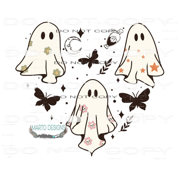Ghost Heart #6840 Sublimation transfers - Heat Transfer