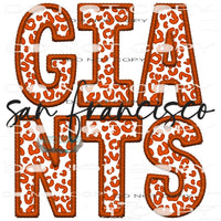 Giants San Francisco #7854 Sublimation transfers - Heat