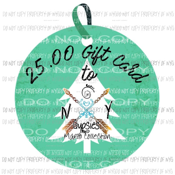 Gift Card 25.00 Christmas Theme
