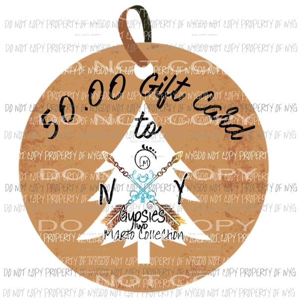 Gift Card 50.00 Christmas Theme