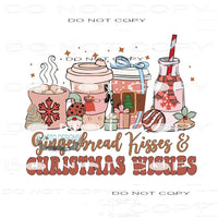 Gingerbread Kisses And Christmas Wishes #7136 Sublimation