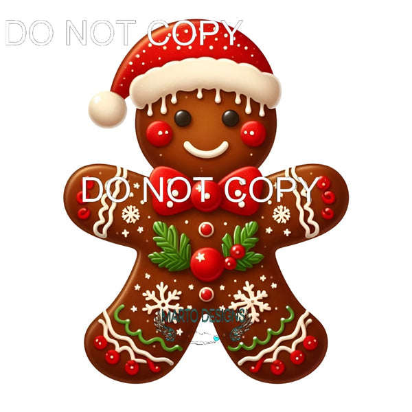 Gingerbread Man #194 Sublimation transfers - Heat Transfer