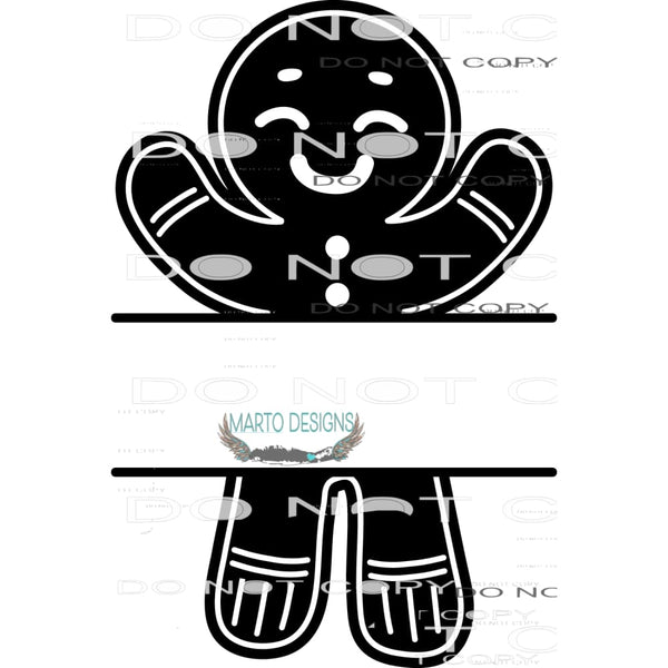 Gingerbread Name Tag #7967 Sublimation transfers - Heat