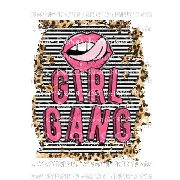 Girl Gang #3 leopard Sublimation transfers Heat Transfer