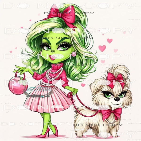 Girl Grinch #8602 Sublimation transfers - Heat Transfer