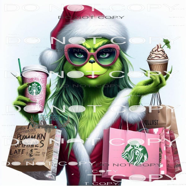 Girl Grinch #8606 Sublimation transfers - Heat Transfer