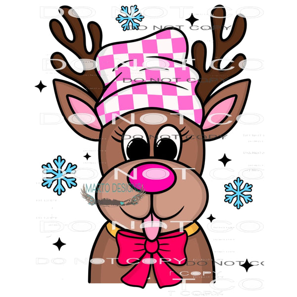 Girl Reindeer #7797 Sublimation transfers - Heat Transfer