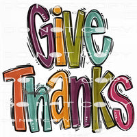 Give Thanks #7602 Sublimation transfers - Heat Transfer