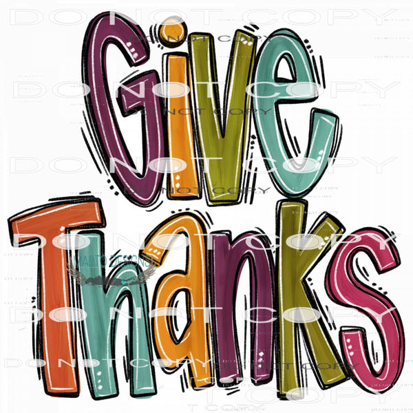 Give Thanks #7602 Sublimation transfers - Heat Transfer