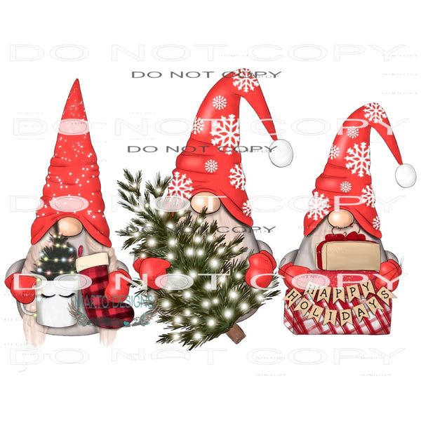 Gnome Christmas #8443 Sublimation transfers - Heat Transfer