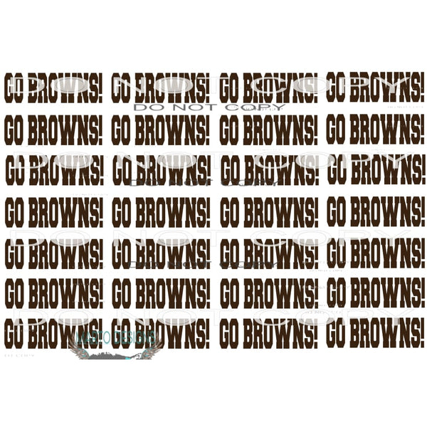 Go Browns strips Sublimation transfers - Heat Transfer