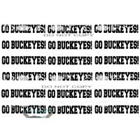 Go Buckeys Black strips Sublimation transfers - Heat