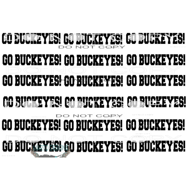 Go Buckeys Black strips Sublimation transfers - Heat