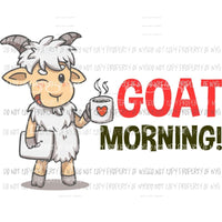 goat morning Sublimation transfers Heat Transfer