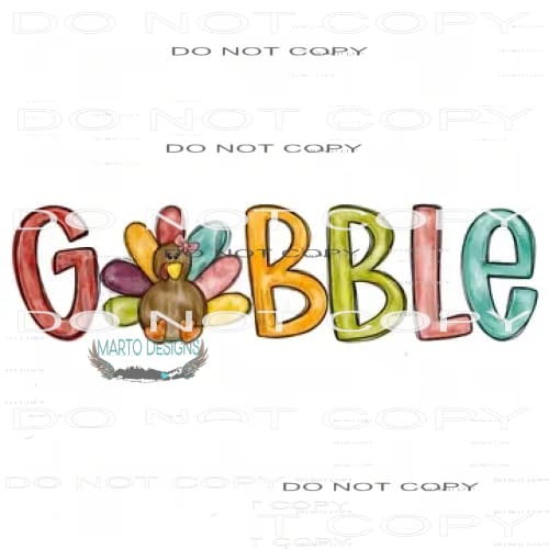 Gobble #7848 Sublimation transfers - Heat Transfer Graphic