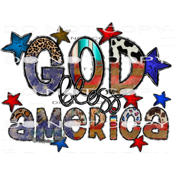 God Bless America #10938 Sublimation transfer - Heat