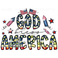 God Bless America #10944 Sublimation transfer - Heat