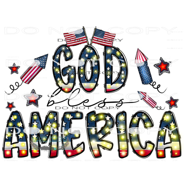 God Bless America #10944 Sublimation transfer - Heat