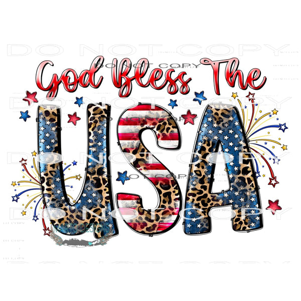 God Bless The Usa #10941 Sublimation transfer - Heat