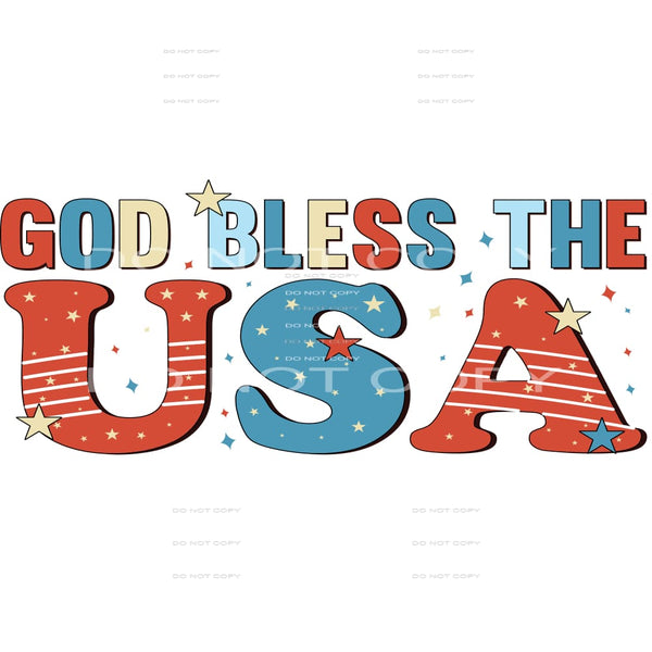 God Bless The USA #5018 Sublimation transfers - Heat