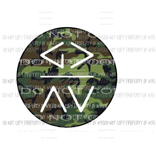 God Is Greater #1 camo circle Sublimation transfers Heat Transfer