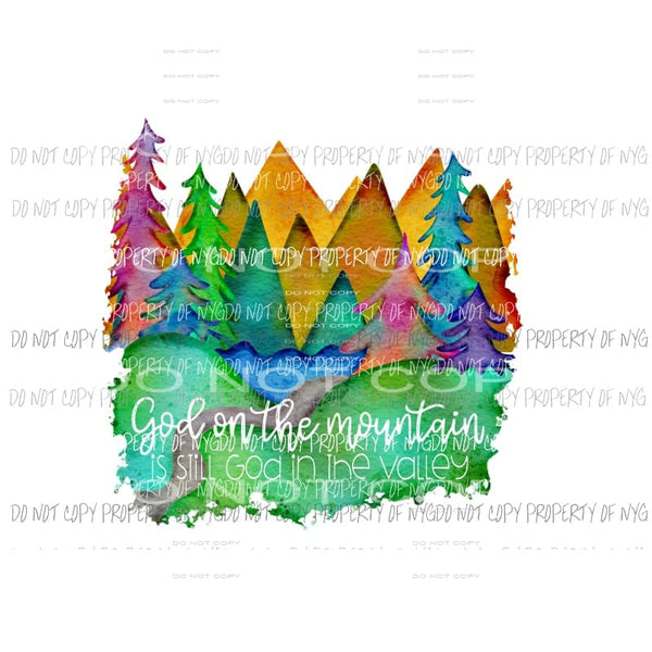 God On The Mountain Sublimation transfers Heat Transfer