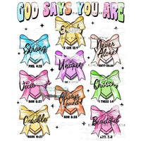 God Says You Are... #10345 Sublimation transfers - Heat