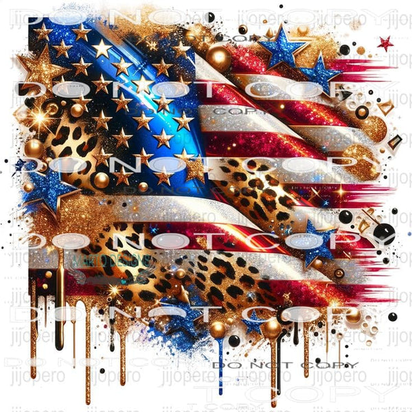 Golden Flag #10912 Sublimation transfer - Heat Transfer