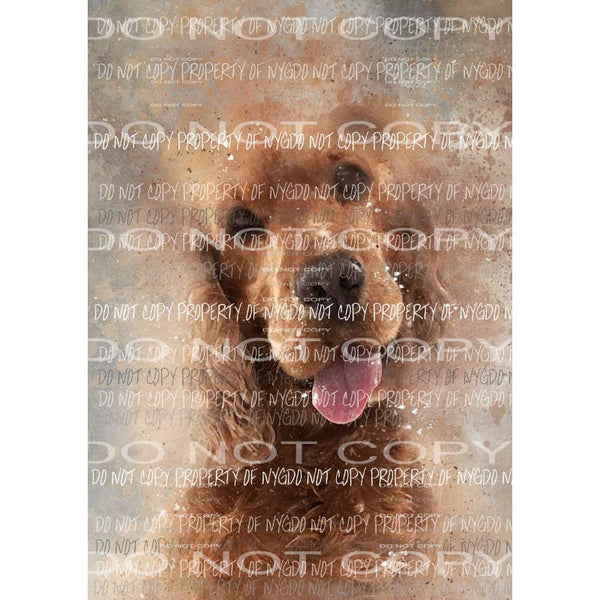 Golden Retriever dog portrait Sublimation transfers Heat Transfer