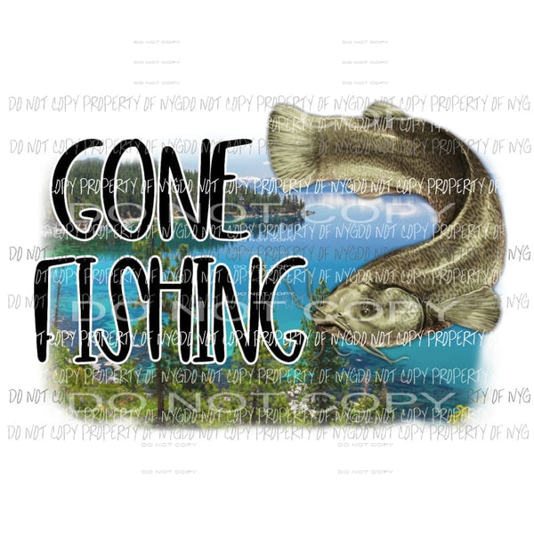 gone fishing fish Sublimation transfers Heat Transfer