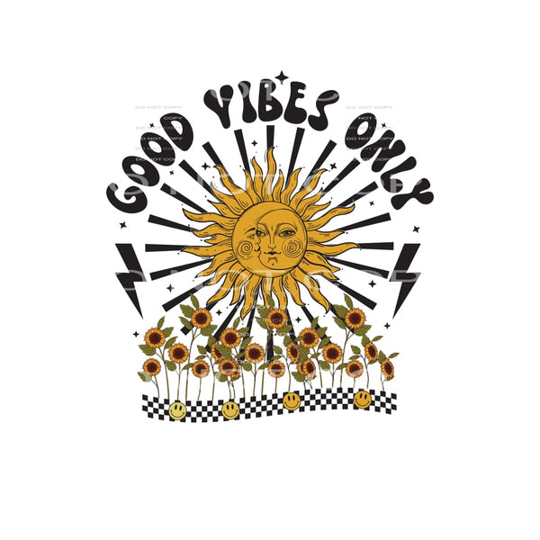 Good Vibes Only #4953 Sublimation transfers - Heat Transfer