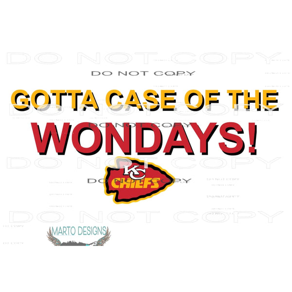 Gotta case of the wondays chiefs # 9992 Sublimation