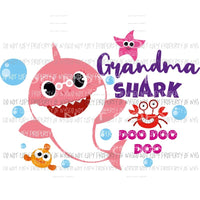Grandma Shark Sublimation transfers Heat Transfer