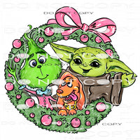 Green Christmas #7560 Sublimation transfers - Heat Transfer