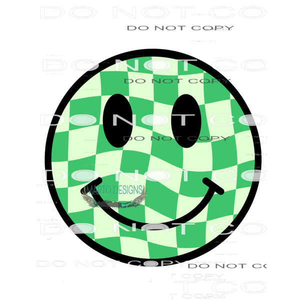 Green Smiley #8968 Sublimation transfers - Heat Transfer