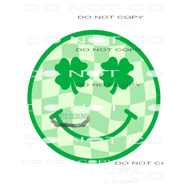 Green Smiley #8969 Sublimation transfers - Heat Transfer