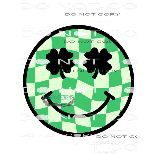 Green Smiley #8972 Sublimation transfers - Heat Transfer