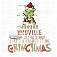 Grinch # 184 Sublimation transfers - Heat Transfer Graphic