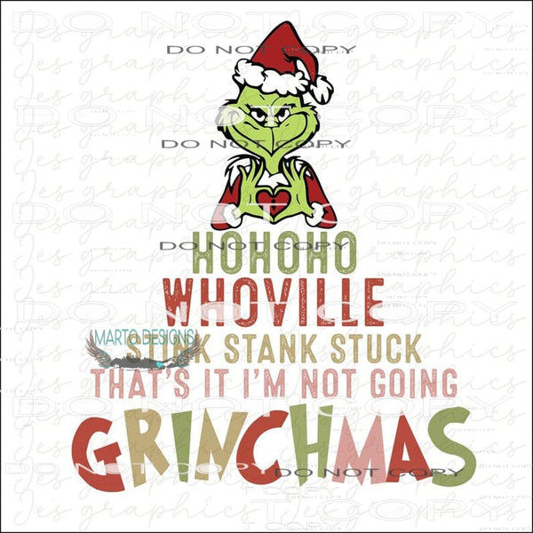 Grinch # 184 Sublimation transfers - Heat Transfer Graphic