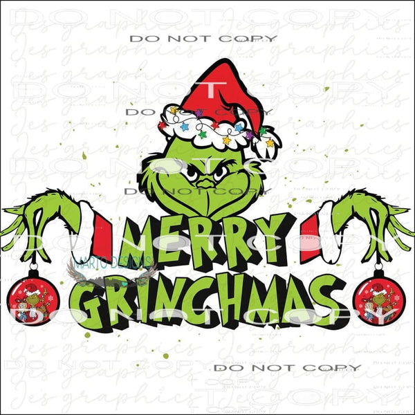 Grinch # 185 Sublimation transfers - Heat Transfer Graphic