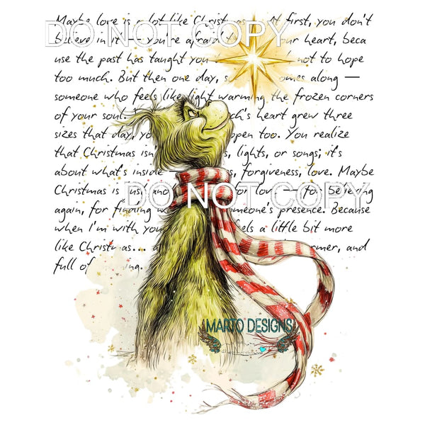 Grinch # 5528 Sublimation transfers - Heat Transfer Graphic