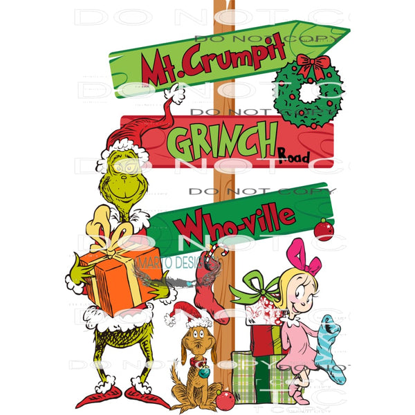 Grinch #7543 Sublimation transfers - Heat Transfer Graphic