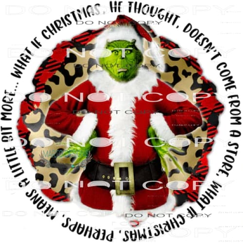 Grinch #7690 Sublimation transfer - Heat Transfer Graphic
