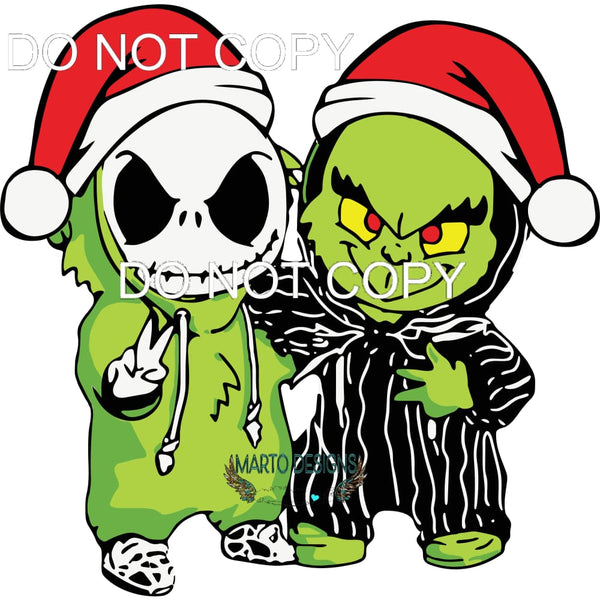 Grinch and Jack #278 Sublimation transfers - Heat Transfer