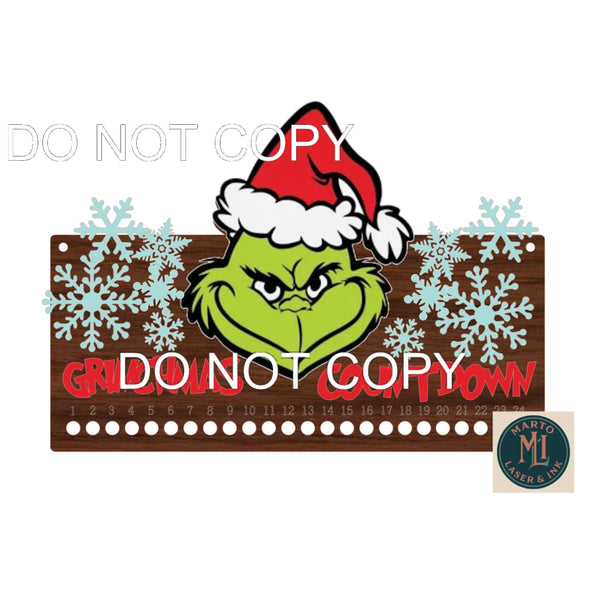 Grinch Candy Cane Countdown Digital – SVG Marto Laser & Ink